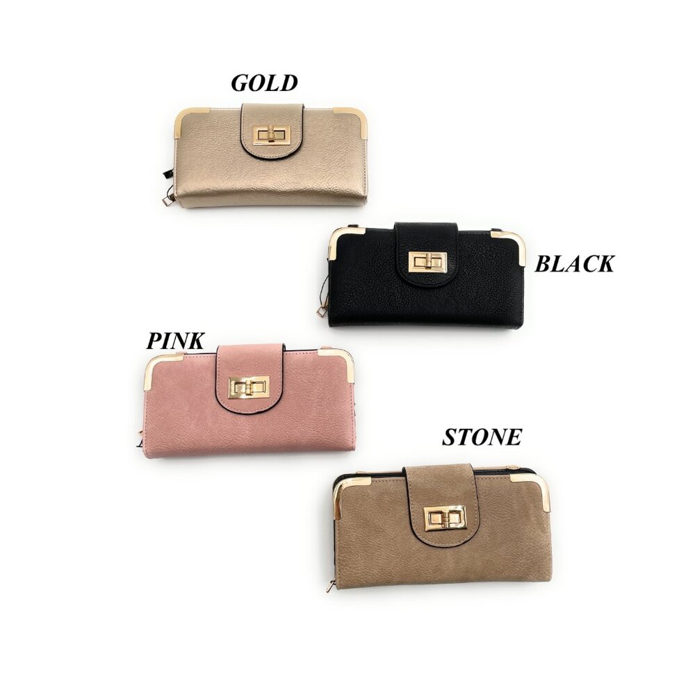 Twist Lock Crossbody Wallet | Sleek On-the-Go Bag. NWT